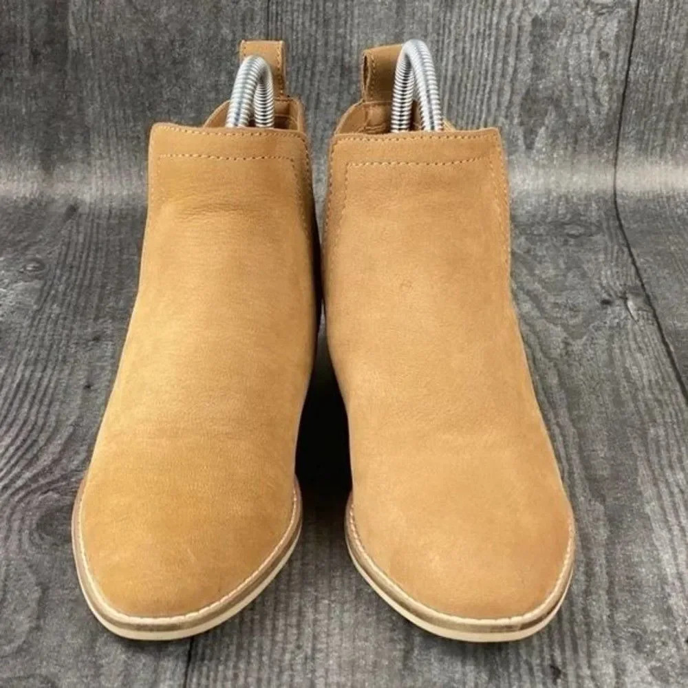 NEW DOLCE VITA Ankle Booties Block Heels Boot Pull Tab Womens Size 6 Almond Toe‎ - Picture 3 of 13